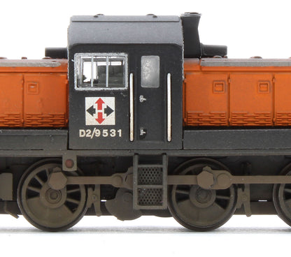 372-954W Bespoke Weathered Class 14 D2/9531 NCB British Oak Orange & Black Diesel Locomotive