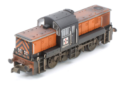 372-954W Bespoke Weathered Class 14 D2/9531 NCB British Oak Orange & Black Diesel Locomotive
