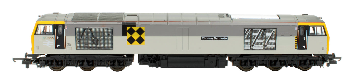 Pre-Owned 205025A3 British Rail Railfreight two-tone grey Class 60 60055 'Thomas Barnado' Diesel Locomotive