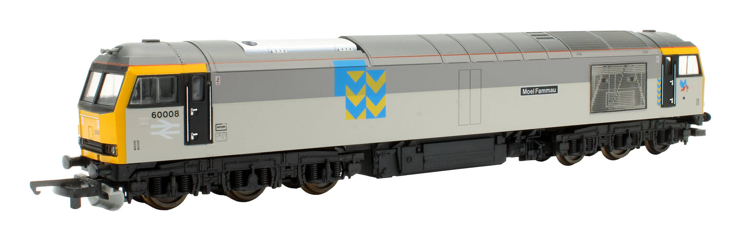 Pre-Owned 205023A2 British Rail Railfreight "Trainload Metals" two-tone triple grey Class 6 60008 "Moel Fammau" Diesel Locomotive
