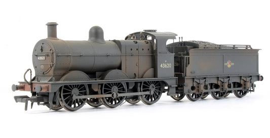 31-628DC Pre-Owned Class 3F 43620 BR Black Late Crest Steam Locomotive (Weathered & DCC Fitted)