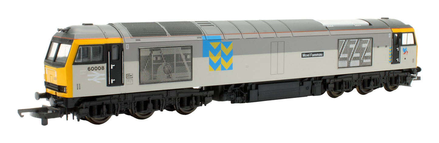 Pre-Owned 205023A2 British Rail Railfreight "Trainload Metals" two-tone triple grey Class 6 60008 "Moel Fammau" Diesel Locomotive