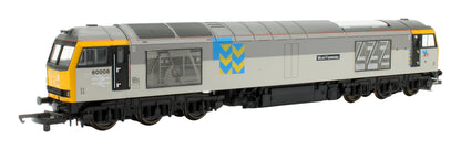 Pre-Owned 205023A2 British Rail Railfreight "Trainload Metals" two-tone triple grey Class 6 60008 "Moel Fammau" Diesel Locomotive