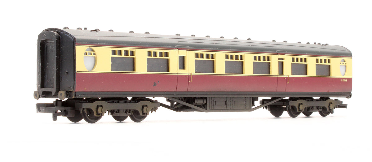 Pre-Owned 63' Thompson 2nd Corridor Coach BR Crimson & Cream 'E1056E' - Custom Weathered