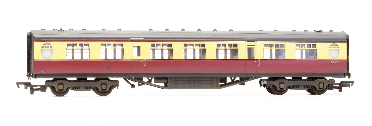 Pre-Owned 63' Thompson 2nd Corridor Coach BR Crimson & Cream 'E1056E' - Custom Weathered