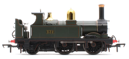 4S-517-006D GWR 517 Class 0-4-2 539 Lined G.W. Green Black Frames Steam Locomotive - DCC Fitted