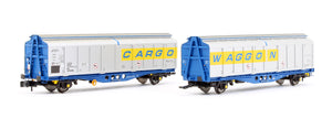 Pre-Owned IZA / Hfirrs Twin Van Cargowaggon Revised Livery With Flashing Tail Lamp