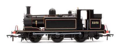 LBSCR Stroudley ‘E1’ 0-6-0T No. 32151 BR Lined Black (No Emblem) - Steam Tank Locomotive - DCC Sound