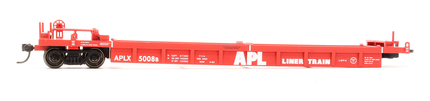 Pre-Owned Thrall 5-Unit Well Container Car APL Red - Road #5008