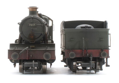 4S-001-013W Garsington Manor BR Lined Green Late Crest 78xx Manor Class 4-6-0 Steam Locomotive No.7817 - Heavy Weathered