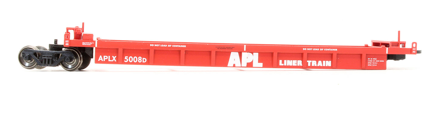Pre-Owned Thrall 5-Unit Well Container Car APL Red - Road #5008