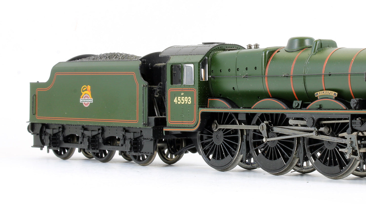 Pre-Owned 31-177DS Jubilee Class 45593 'Kolhapur' BR Lined Green Early Emblem Steam Locomotive (DCC Ready)