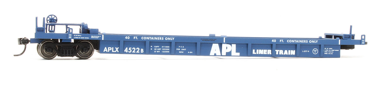 Pre-Owned Thrall 5-Unit Well Container Car APL Blue - Road #4522