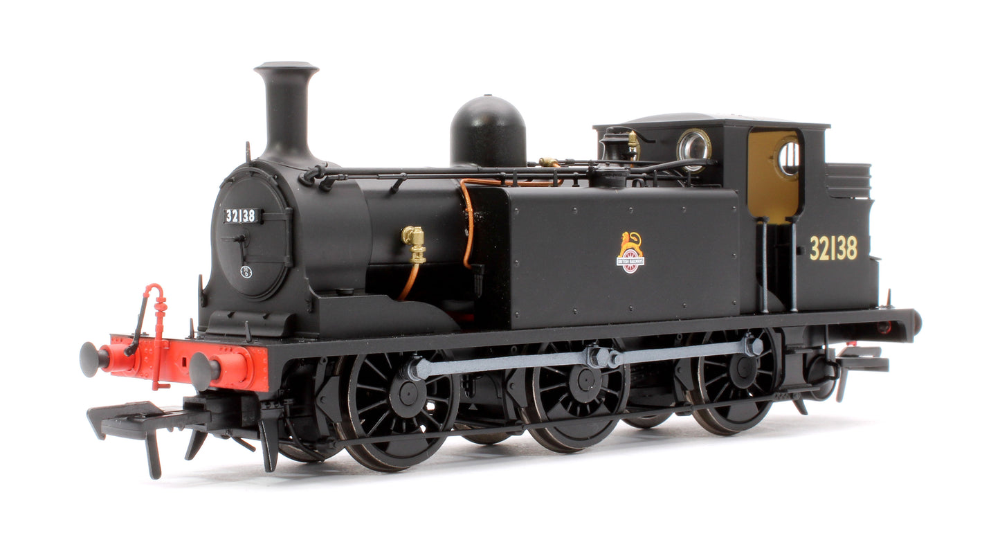 LBSCR Stroudley ‘E1’ 0-6-0T No. 32138 BR Unlined Black (Early Emblem) - Steam Tank Locomotive - DCC Sound