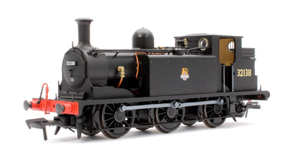 LBSCR Stroudley ‘E1’ 0-6-0T No. 32138 BR Unlined Black (Early Emblem) - Steam Tank Locomotive - DCC Sound