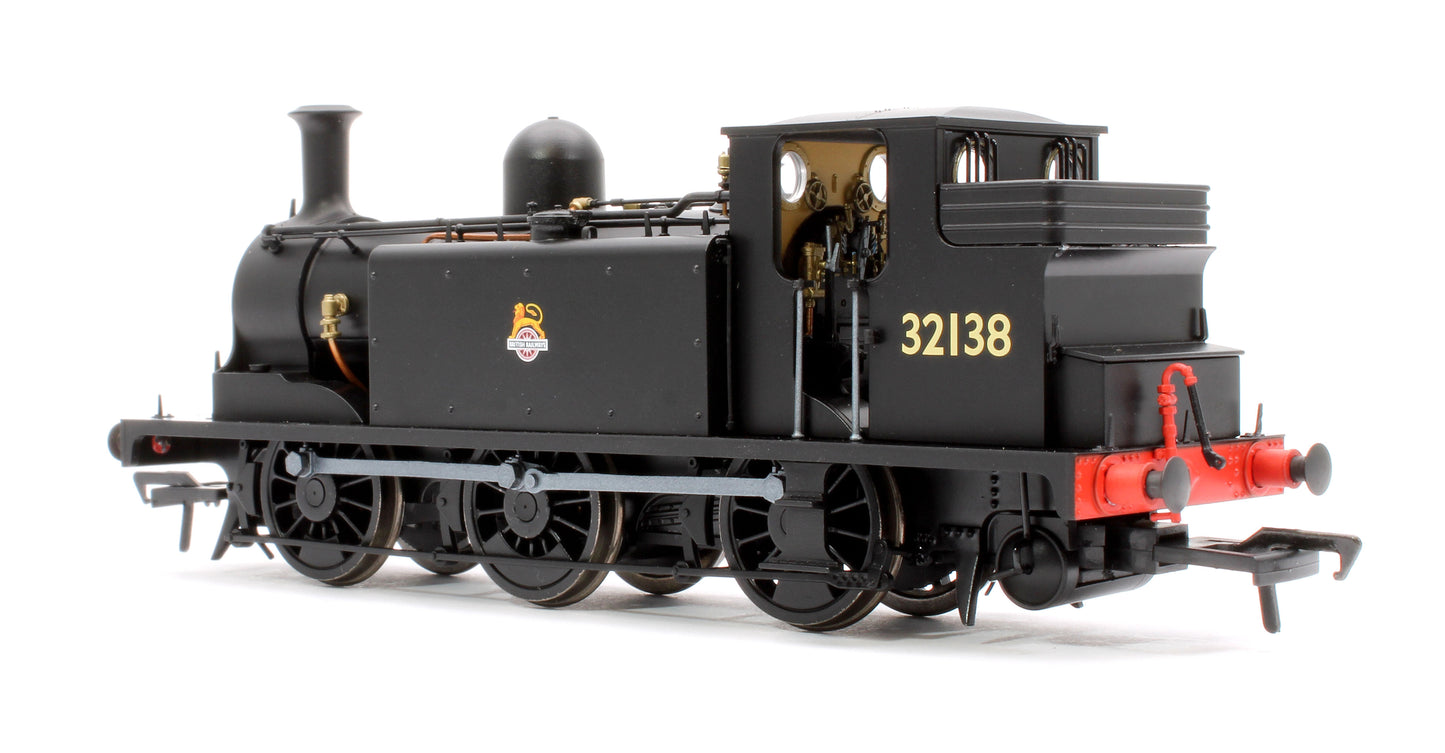 LBSCR Stroudley ‘E1’ 0-6-0T No. 32138 BR Unlined Black (Early Emblem) - Steam Tank Locomotive - DCC Sound