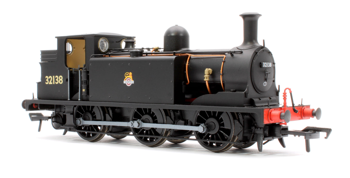 LBSCR Stroudley ‘E1’ 0-6-0T No. 32138 BR Unlined Black (Early Emblem) - Steam Tank Locomotive - DCC Sound