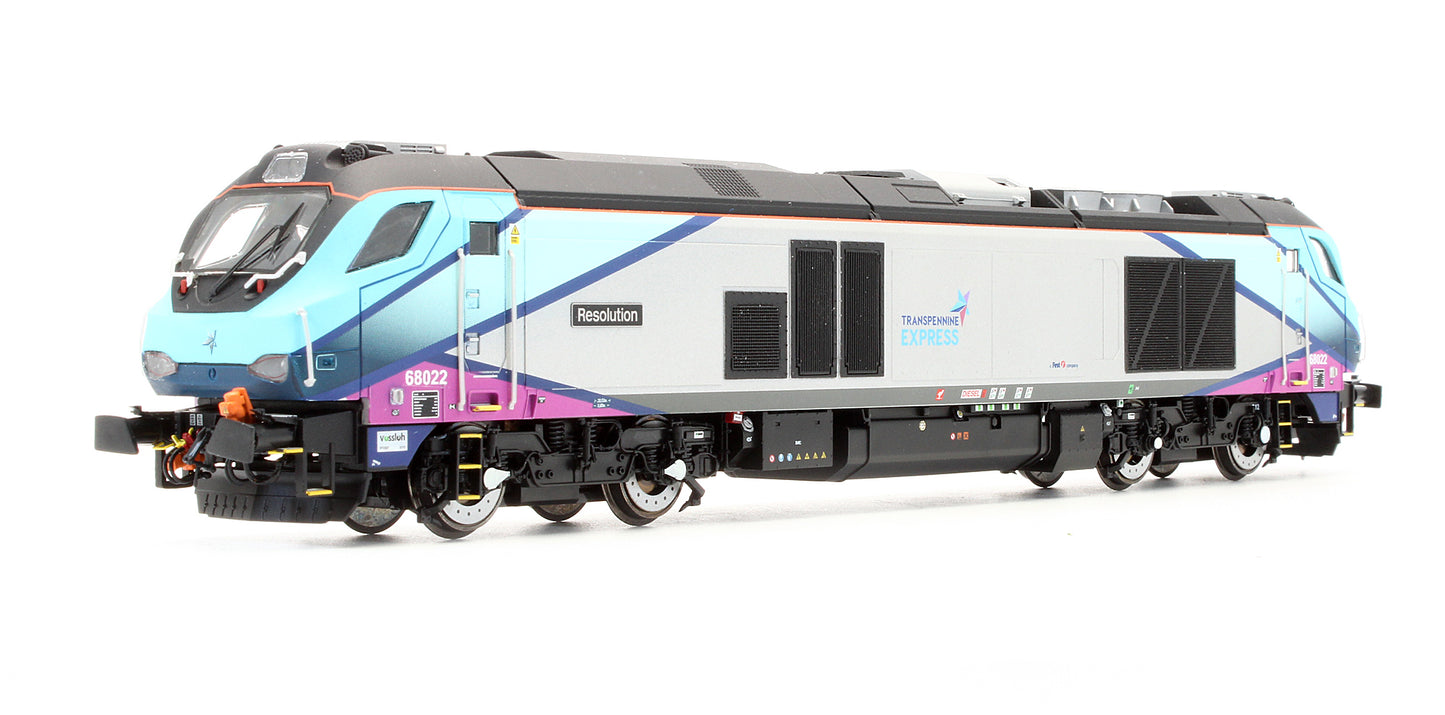 Pre-Owned Class 'Resolution' 68022 Transpennine Express Diesel Locomotive - Renamed & Renumbered