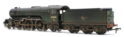 35-205NRMSFW Bespoke Weathered 'Green Arrow' BR Lined Green (Late Crest) Class V2 2-6-2 No.60800 Steam Locomotive - DCC Sound