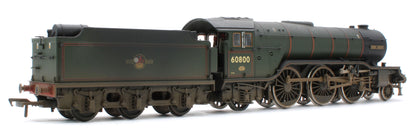 35-205NRMSFW Bespoke Weathered 'Green Arrow' BR Lined Green (Late Crest) Class V2 2-6-2 No.60800 Steam Locomotive - DCC Sound
