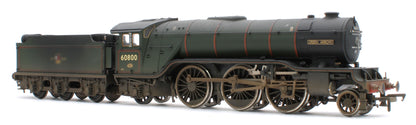 35-205NRMSFW Bespoke Weathered 'Green Arrow' BR Lined Green (Late Crest) Class V2 2-6-2 No.60800 Steam Locomotive - DCC Sound