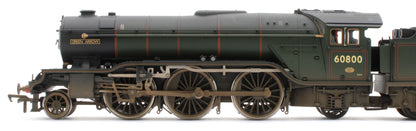 35-205NRMSFW Bespoke Weathered 'Green Arrow' BR Lined Green (Late Crest) Class V2 2-6-2 No.60800 Steam Locomotive - DCC Sound
