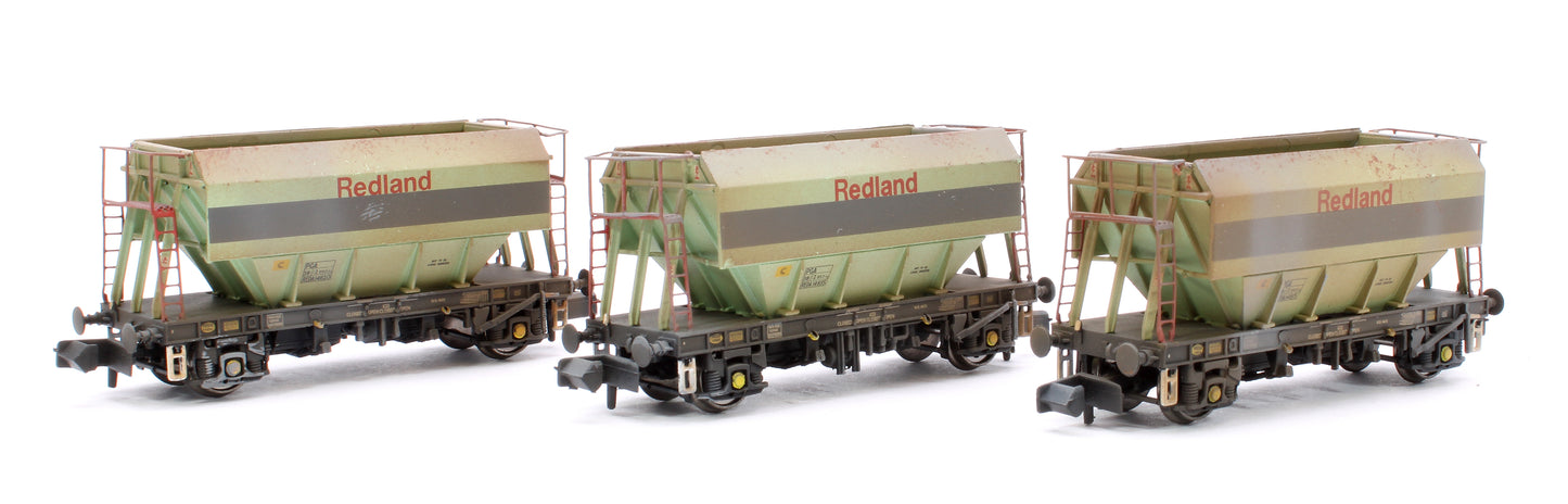 Set of 3 Original Redland PGA 51T Hopper Wagons - Weathered