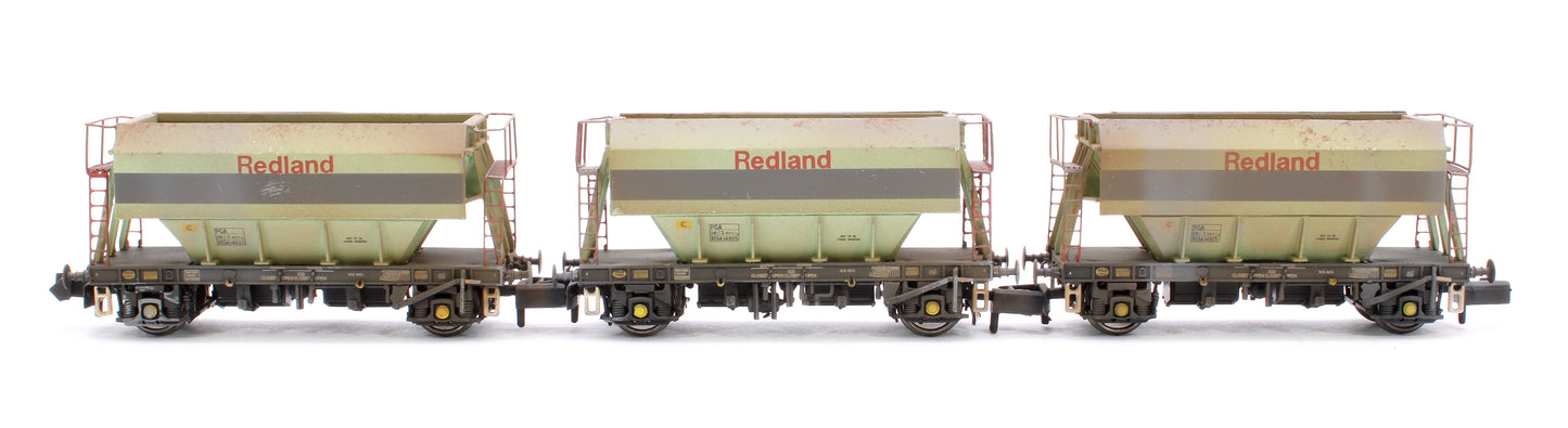 Set of 3 Original Redland PGA 51T Hopper Wagons - Weathered