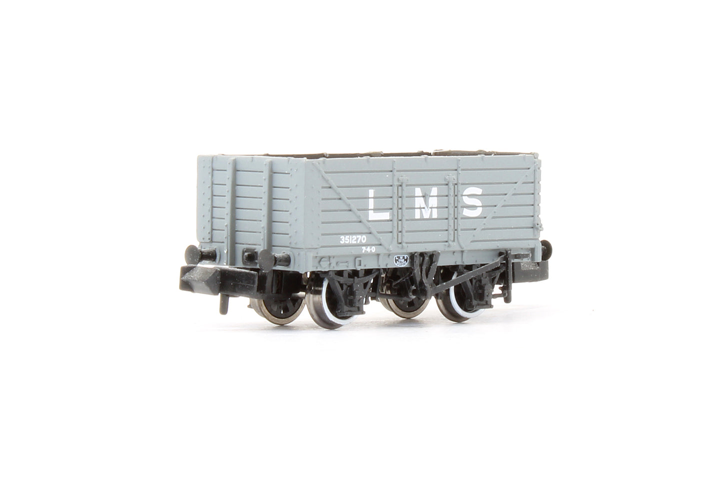 377-087 Pre-Owned 7 Plank End Door Wagon LMS Grey No.315270