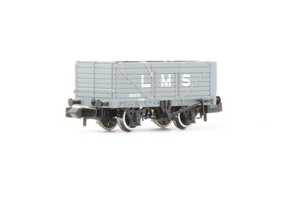 377-087 Pre-Owned 7 Plank End Door Wagon LMS Grey No.315270