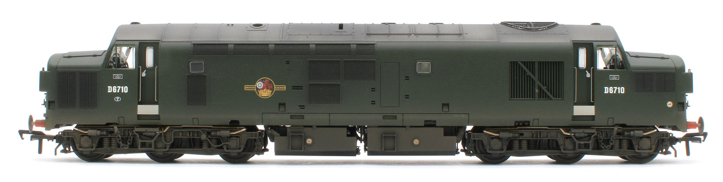 35-302W Bespoke Weathered Class 37/0 Split Headcode D6710 BR Green (Late Crest) Diesel Locomotive