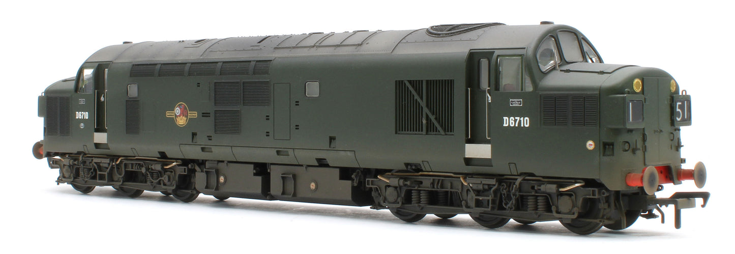 35-302W Bespoke Weathered Class 37/0 Split Headcode D6710 BR Green (Late Crest) Diesel Locomotive
