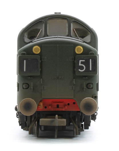 35-302W Bespoke Weathered Class 37/0 Split Headcode D6710 BR Green (Late Crest) Diesel Locomotive
