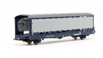 Pre-Owned IPA/TDT-852 Quad Car Carrier With Roof And Side Screens Groupe CAT Blue