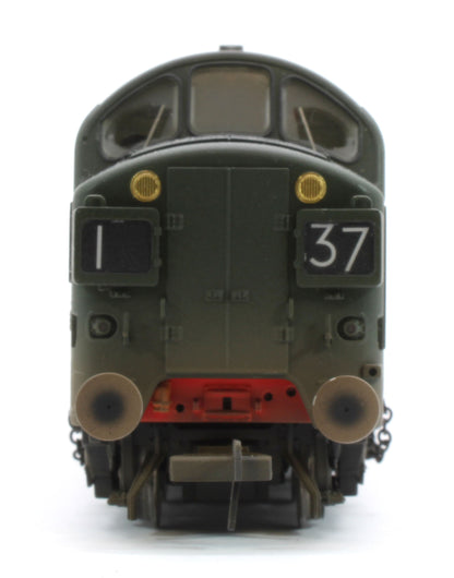 35-302W Bespoke Weathered Class 37/0 Split Headcode D6710 BR Green (Late Crest) Diesel Locomotive