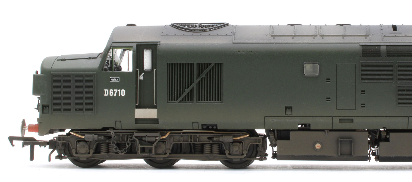 35-302W Bespoke Weathered Class 37/0 Split Headcode D6710 BR Green (Late Crest) Diesel Locomotive