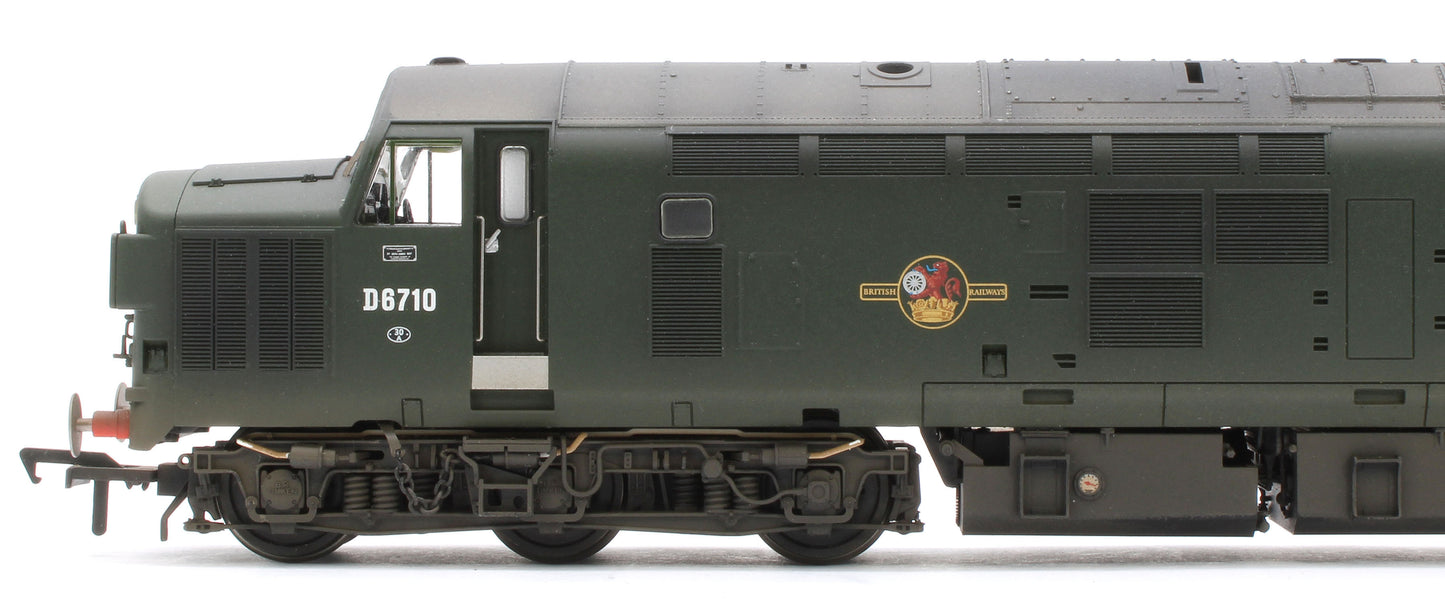 35-302W Bespoke Weathered Class 37/0 Split Headcode D6710 BR Green (Late Crest) Diesel Locomotive
