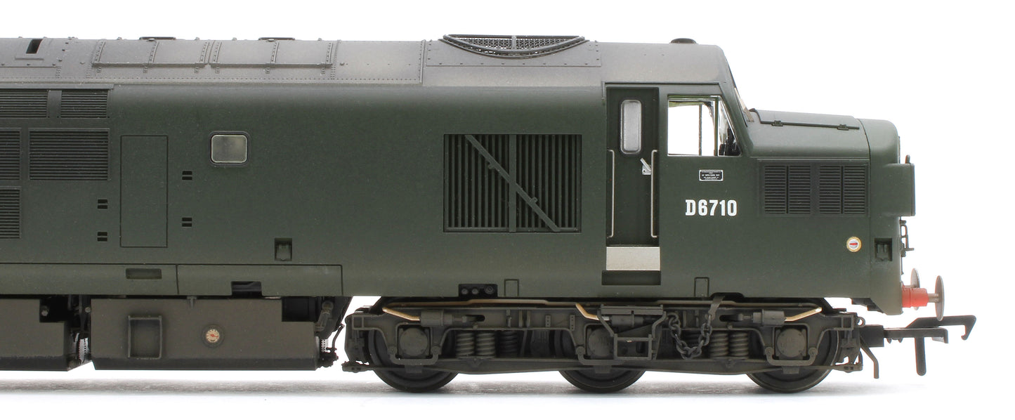 35-302W Bespoke Weathered Class 37/0 Split Headcode D6710 BR Green (Late Crest) Diesel Locomotive