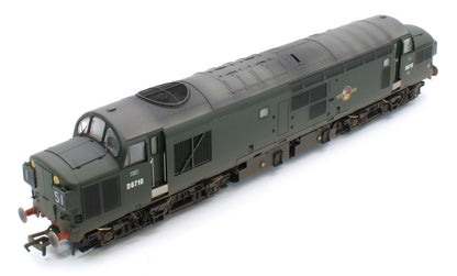 35-302W Bespoke Weathered Class 37/0 Split Headcode D6710 BR Green (Late Crest) Diesel Locomotive