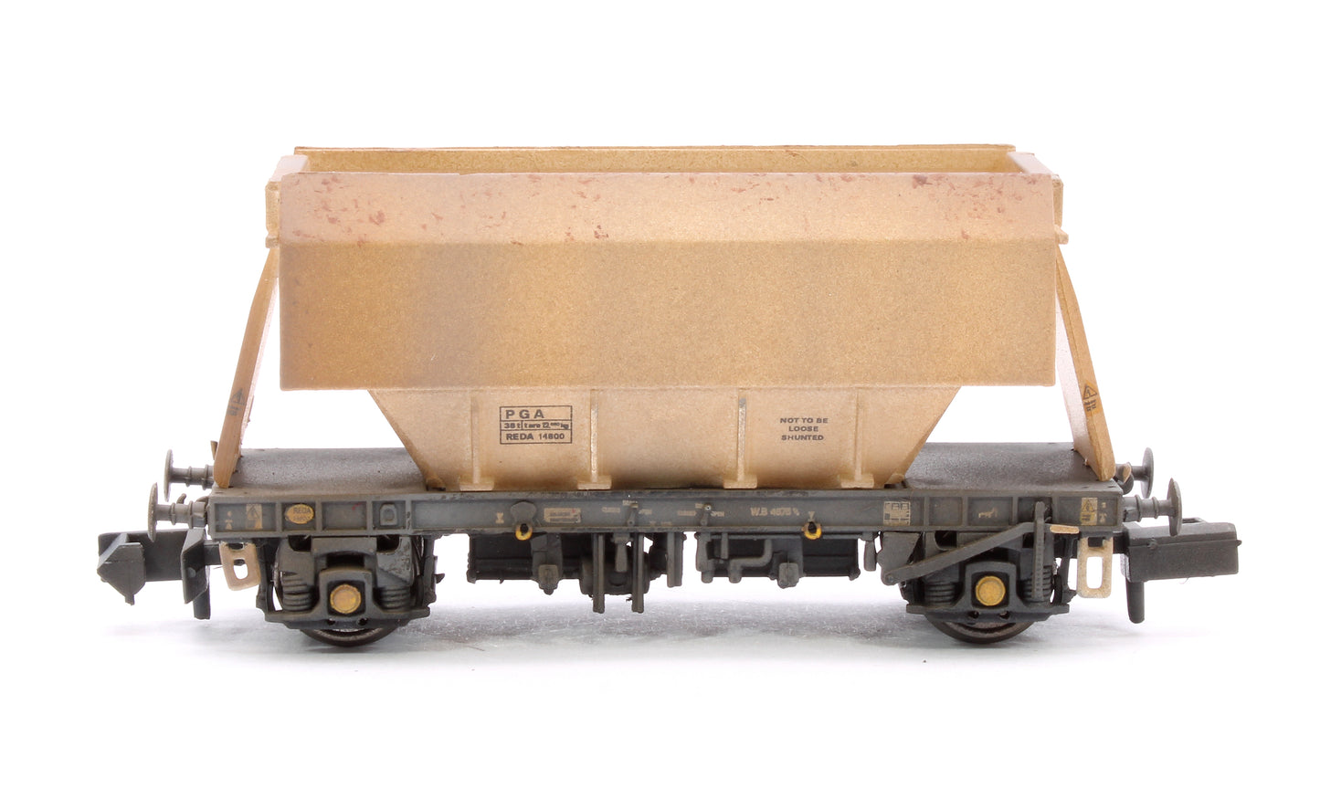 Set of 3 PGA 51T Hopper Wagons (Plain White) - Weathered