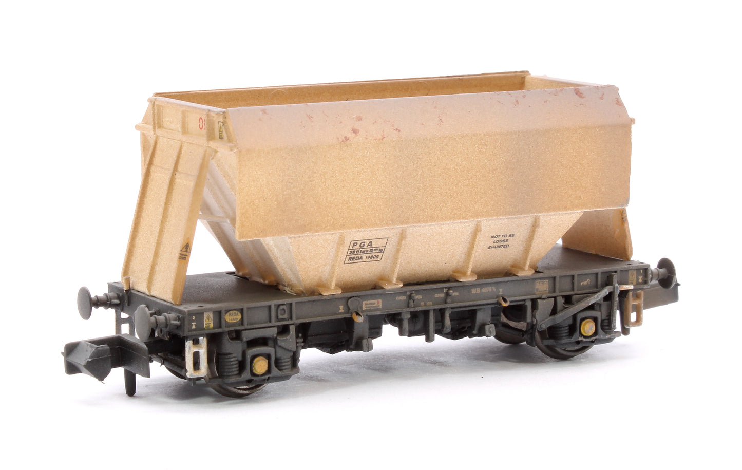 Set of 3 PGA 51T Hopper Wagons (Plain White) - Weathered