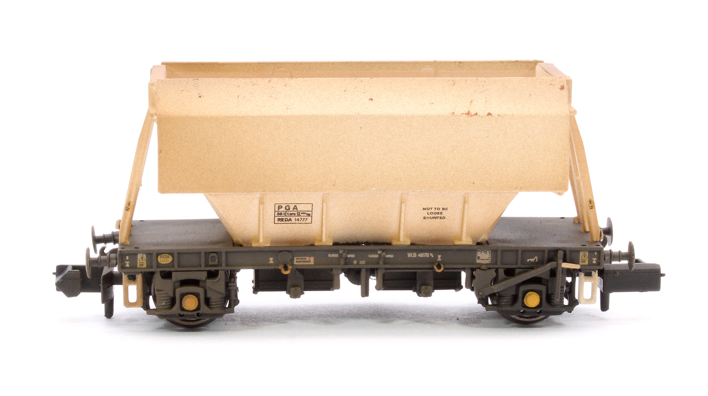 Set of 3 PGA 51T Hopper Wagons (Plain White) - Weathered