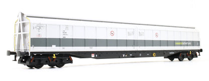 Pre-Owned Set of Two Cargowaggon Bogie Ferry Vans (Railadventure two-tone grey "Barrier Wagon")