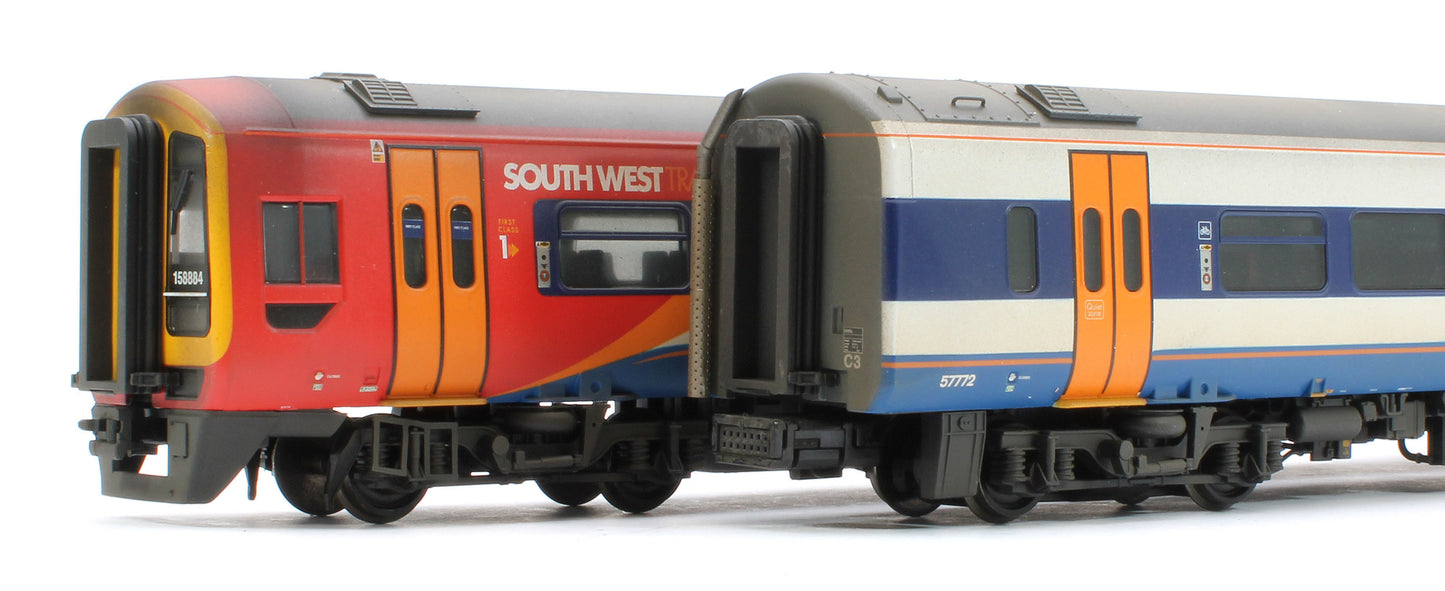 31-495SFW Bespoke Weathered Class 158 2-Car DMU 158884 South West Trains - DCC Sound