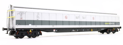 Pre-Owned Set of Two Cargowaggon Bogie Ferry Vans (Railadventure two-tone grey "Barrier Wagon")
