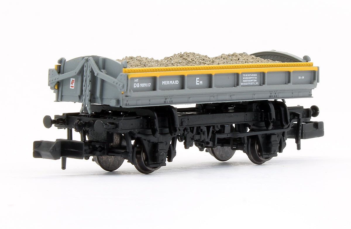 Pre-Owned Mermaid Ballast Tippler Wagon Engineers Grey / Yellow Livery DB989117
