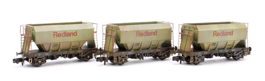 Set of 3 Redland PGA 51T Hopper Wagons - Weathered