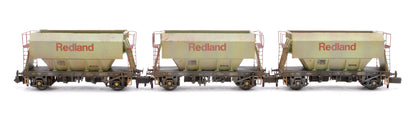 Set of 3 Redland PGA 51T Hopper Wagons - Weathered