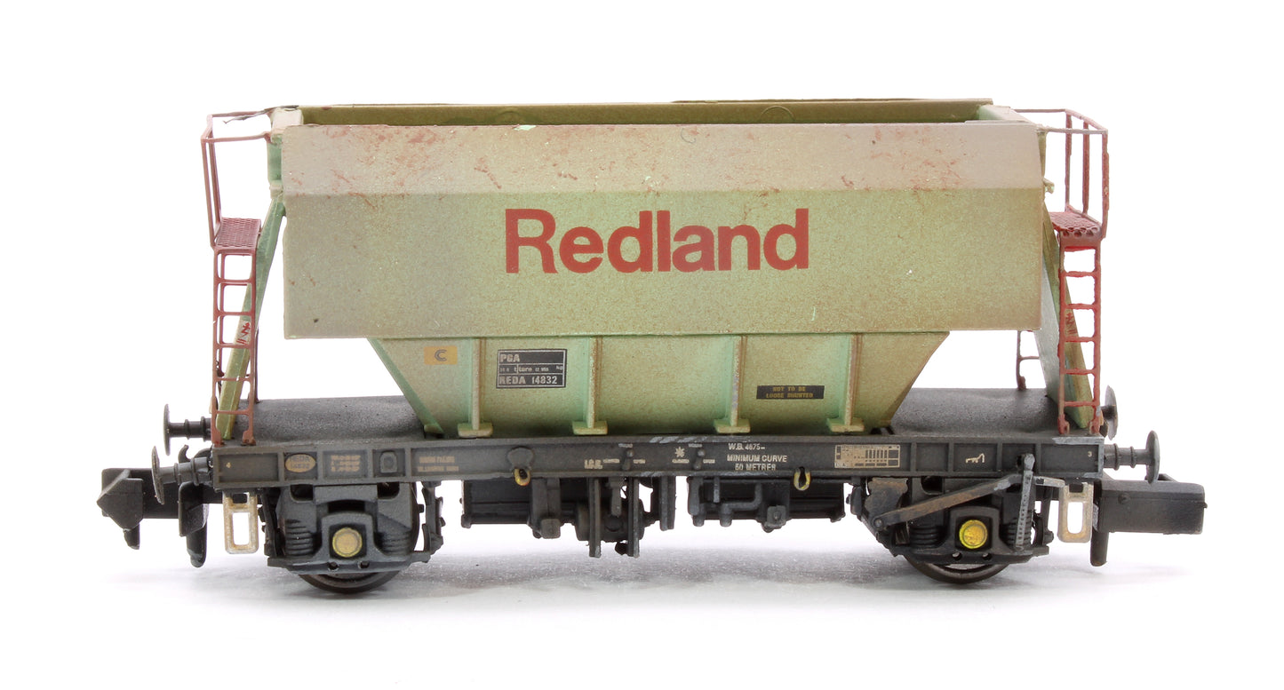 Set of 3 Redland PGA 51T Hopper Wagons - Weathered