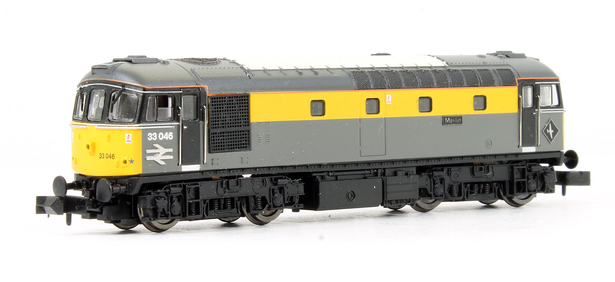 Pre-Owned Class 33/0 33046 Engineers Grey/Yellow Dutch 'Merlin' Diesel Locomotive DCC Fitted